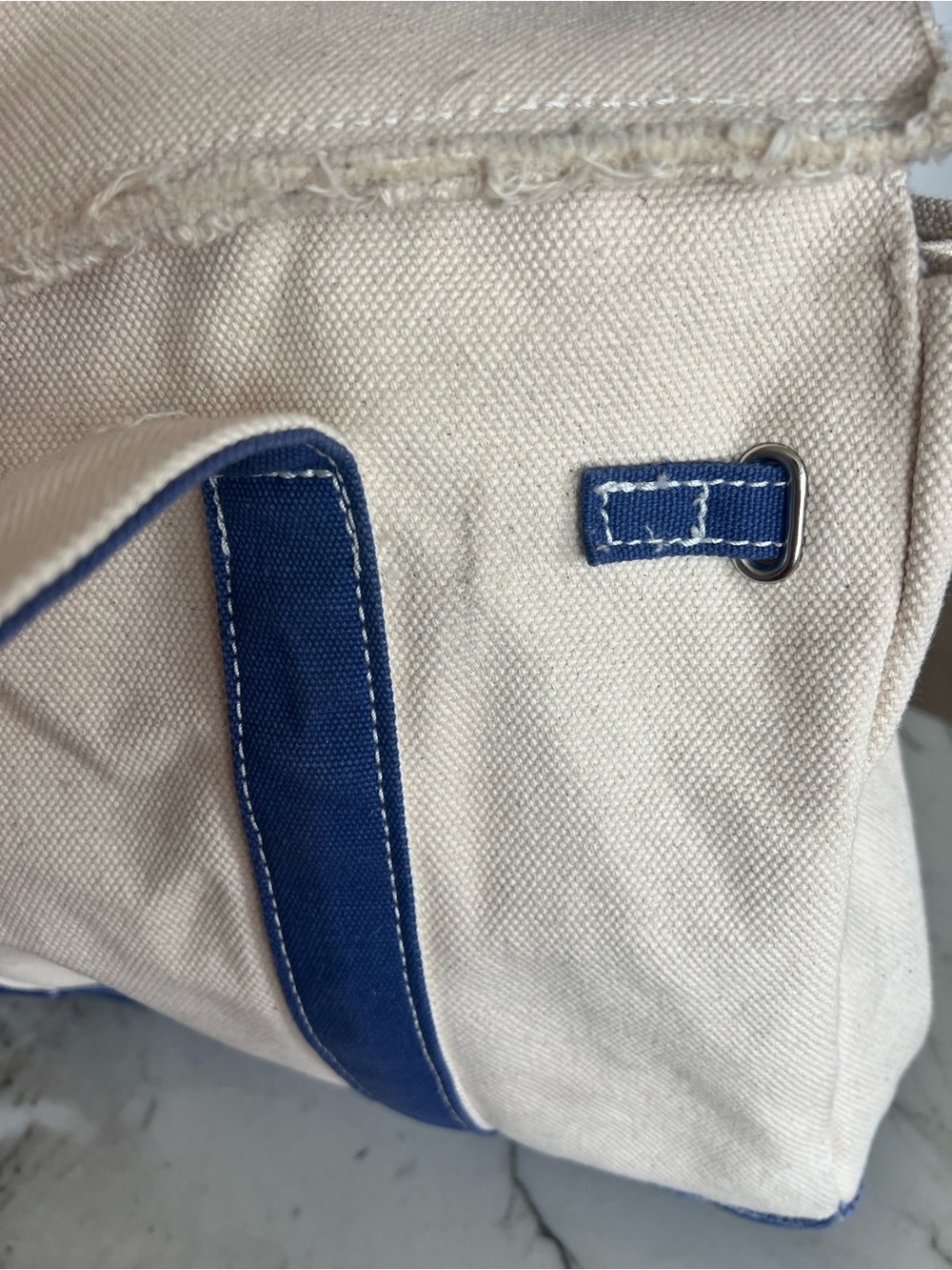 Sunwin Canvas Tote with Navy Pocket Accents - Picture 4 of 15